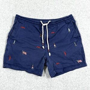 Polo Ralph Lauren Shorts Mens XL Embroidered Lighthouse Lobster Nautical Coastal